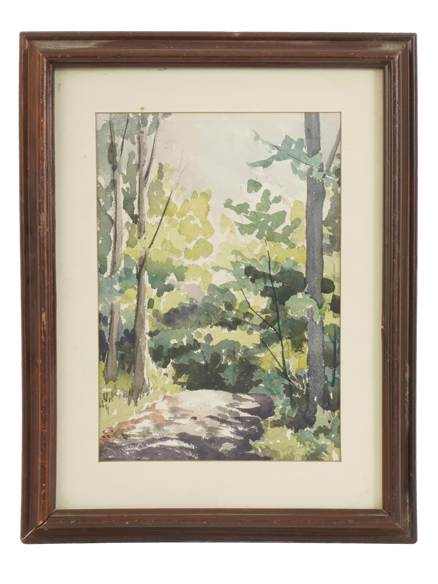 FOREST WATERCOLOR PAINTING BY DAVID MILLER DALES PIC-0